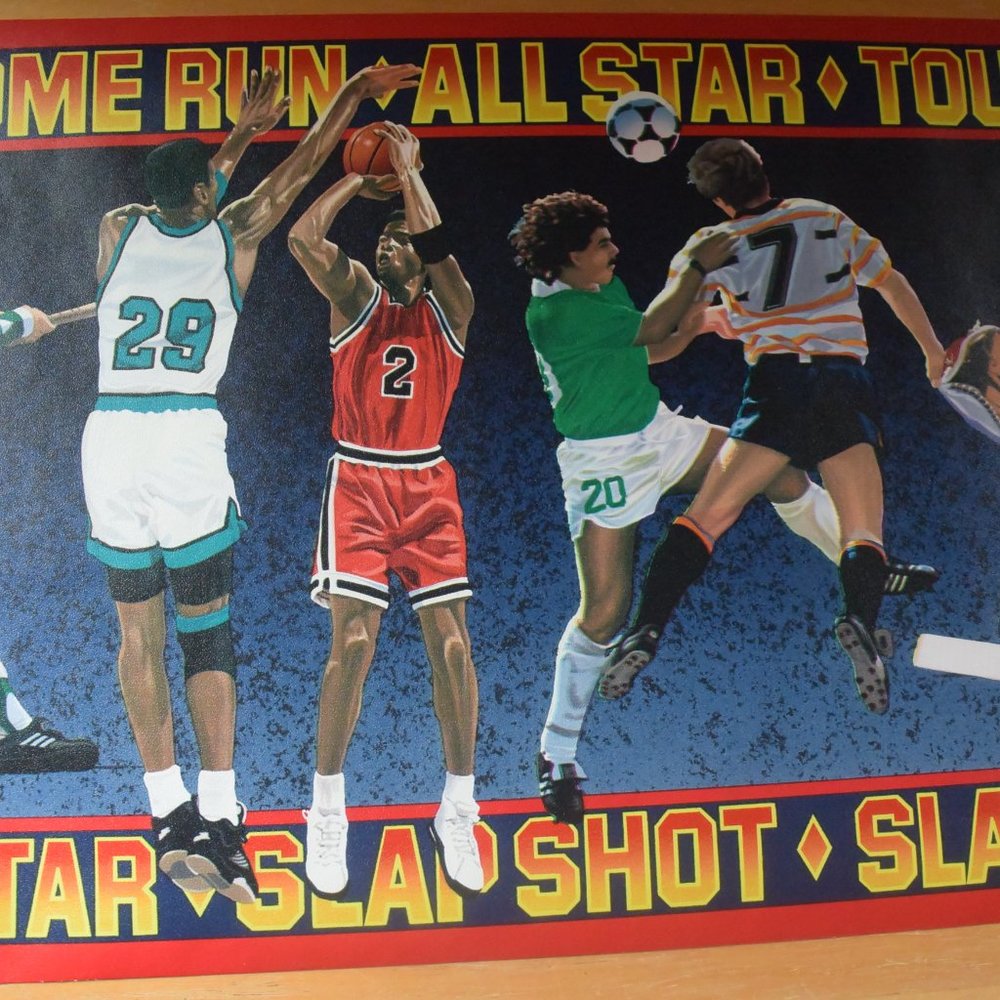 2 Rolls Vintage Sports-Themed Wallpaper Border